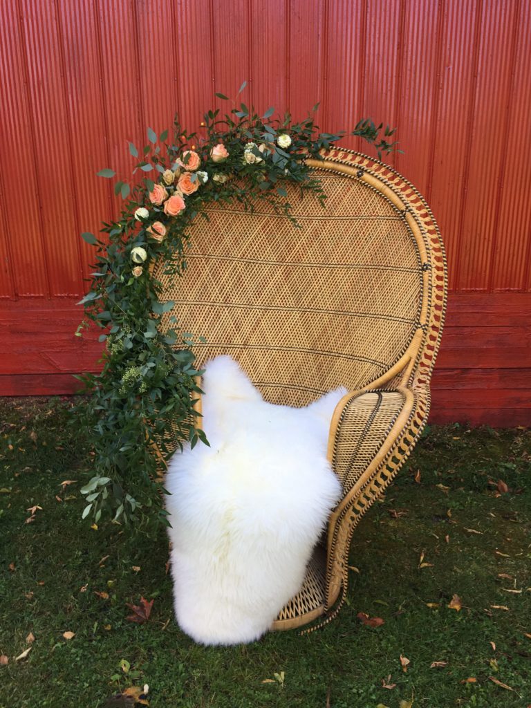 Boho Wedding Floral Chair
